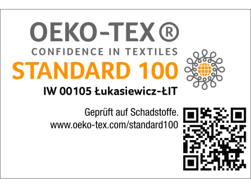 Certyfikat Oeko-Tex Standard 100