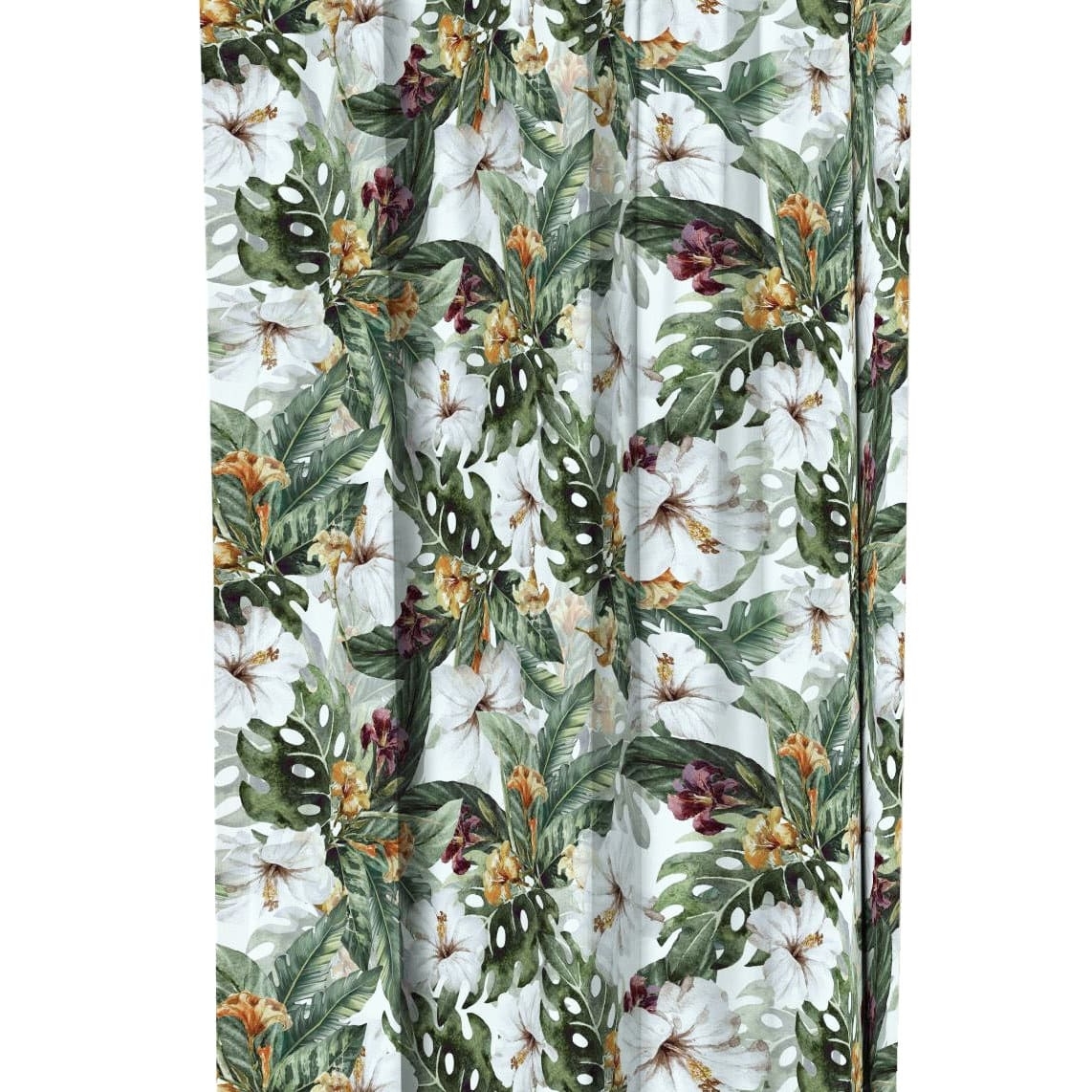 Zasłona w kwiaty na taśmie marszczącej Velvet Deco Druk 2