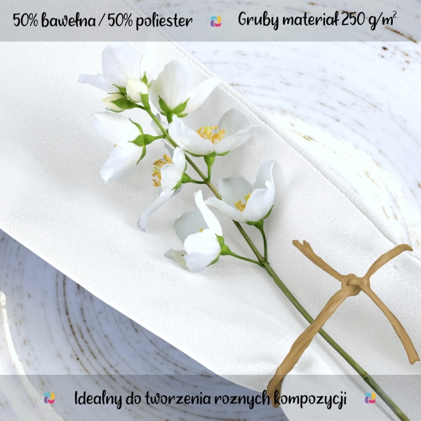 Serwetki Bankietowe Materiałowe Lamia, Biały 01W