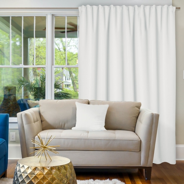 Zasłona SZEROKA zaciemniająca na taśmie marszczącej Blac