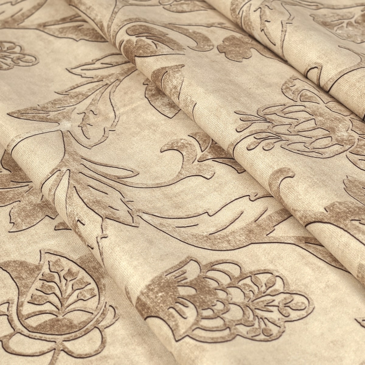 Zasłona w kwiaty na taśmie marszczącej Velvet Deco Druk 5