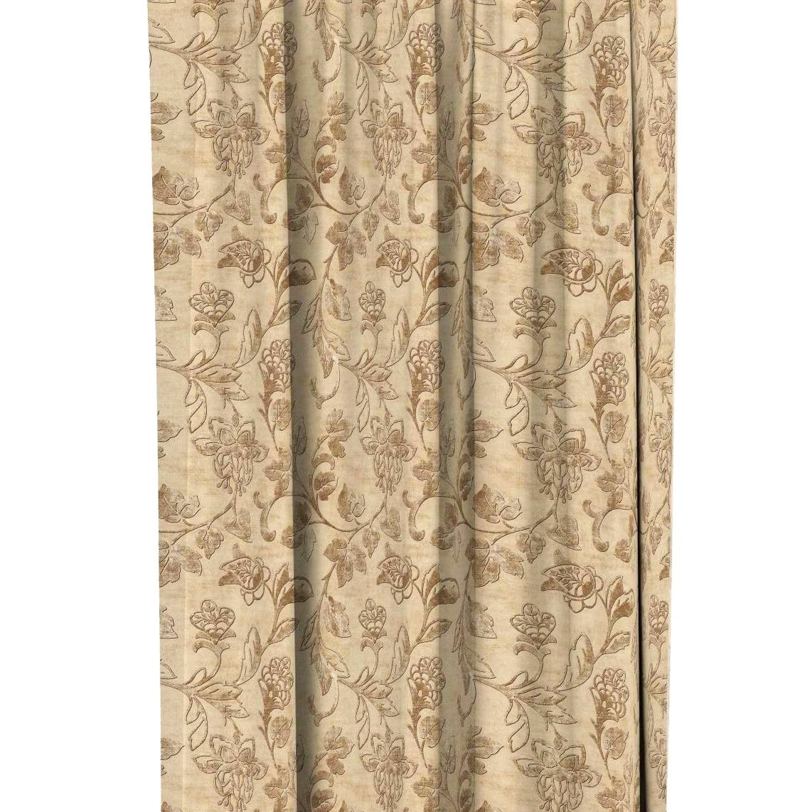 Zasłona w kwiaty na taśmie marszczącej Velvet Deco Druk 5