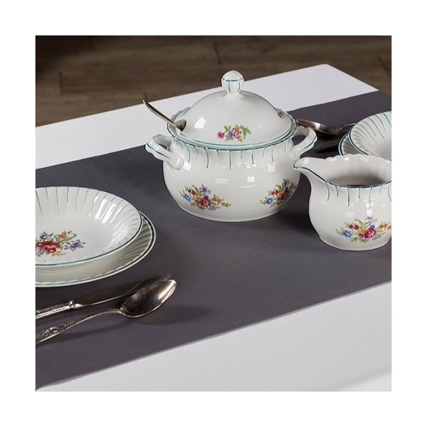 Wyprzedaż Obrus Lamia 04(E) ecru z listwą 3cm, 125x150 cm