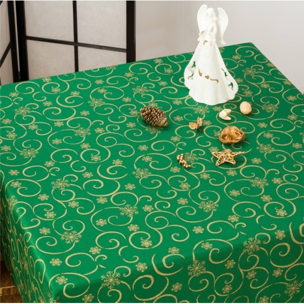 Wyprzedaż Obrus  plamoodporny U3 BN16 3046 zielony , 120x16