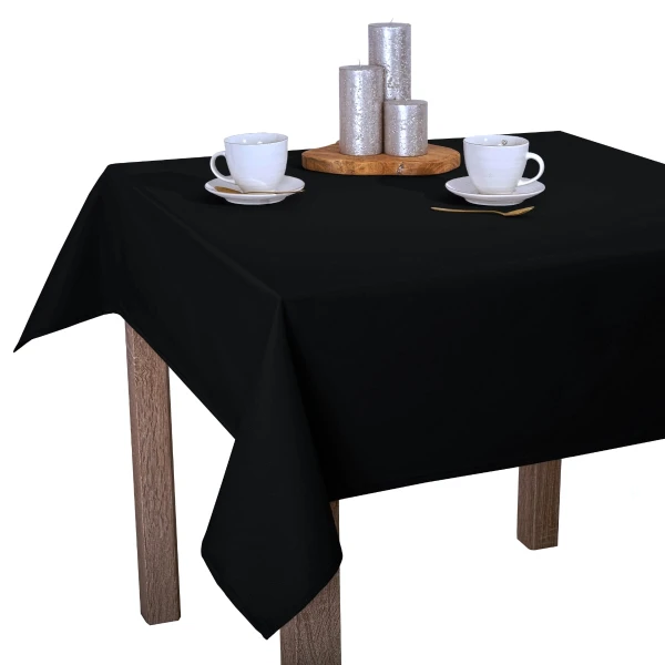 Wyprzedaż Obrus H200 czarny  szyty na 1cm 130x220cm