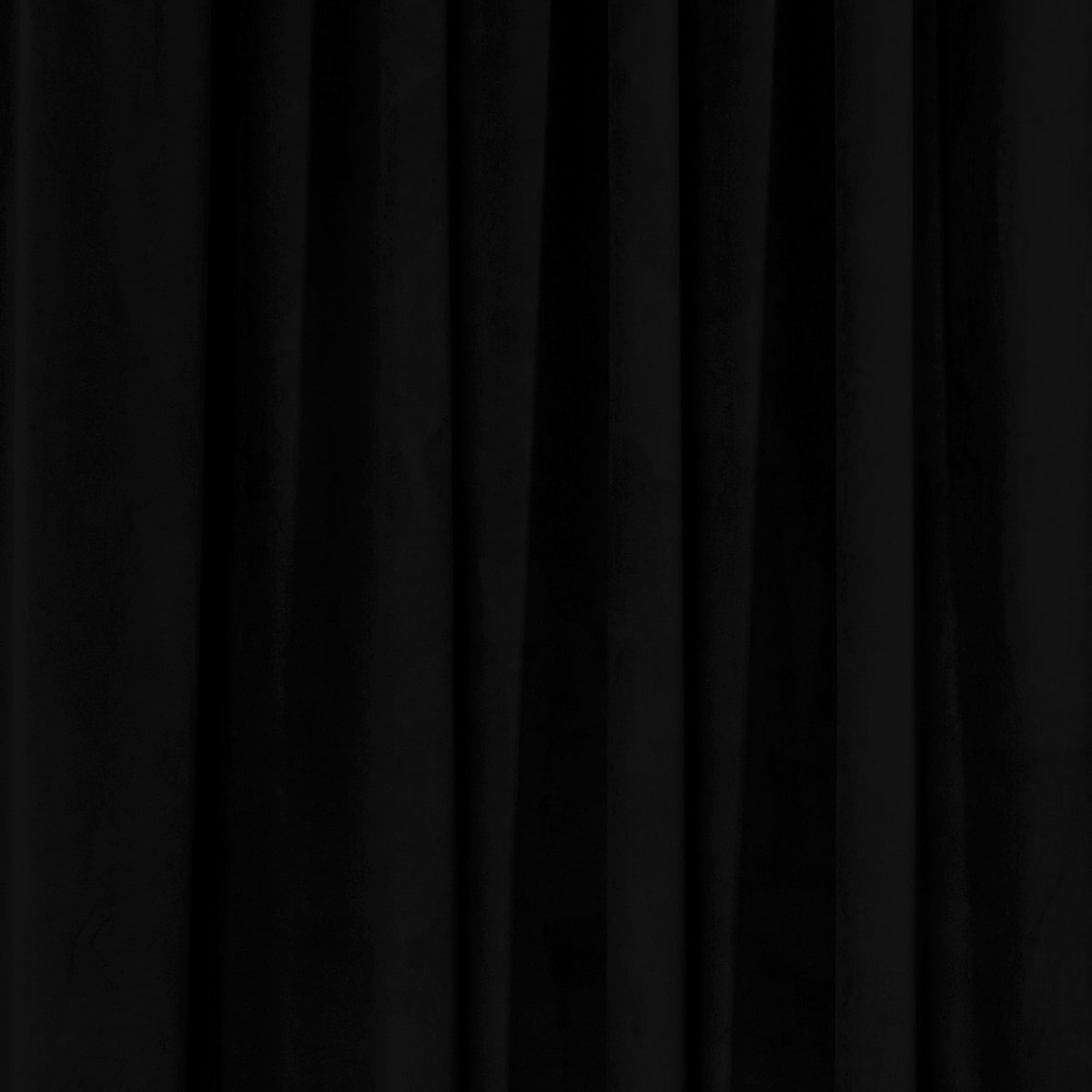 Zasłona welurowa na taśmie marszczącej Sara 001 czarny