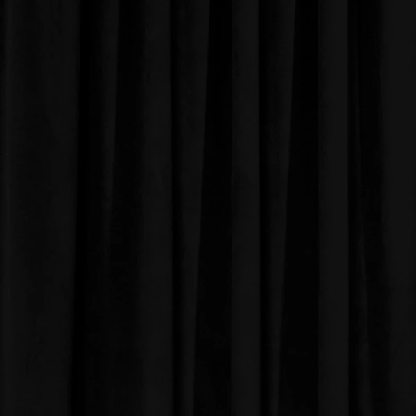 Zasłona welurowa na taśmie marszczącej Sara 001 czarny, s