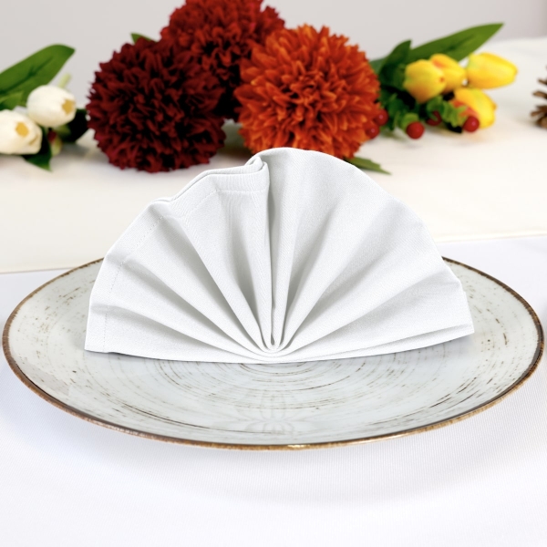 Serwetki Bankietowe Materiałowe Markus, Biały 01W