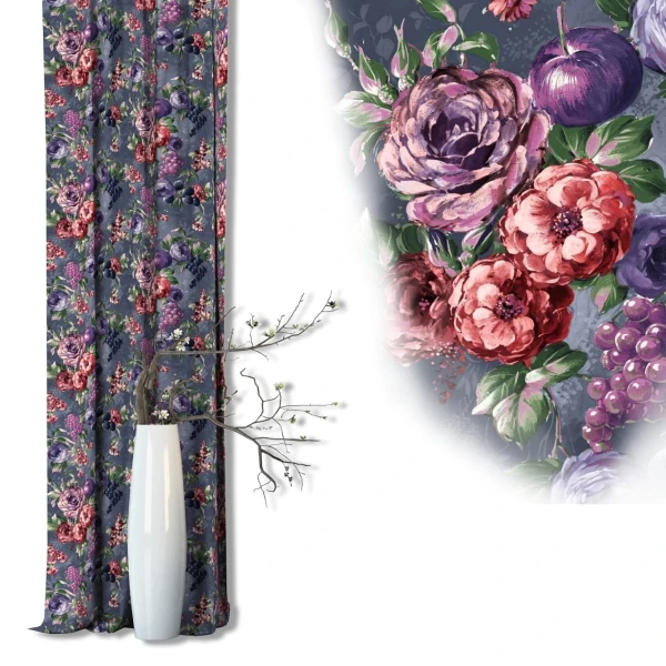 Zasłona drukowana Minos 55711-1013, szerokość 140 cm x wy