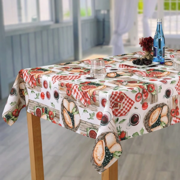 Obrus Plamoodporny Druk w Stylu Włoskim - Smaki Toskanii O1