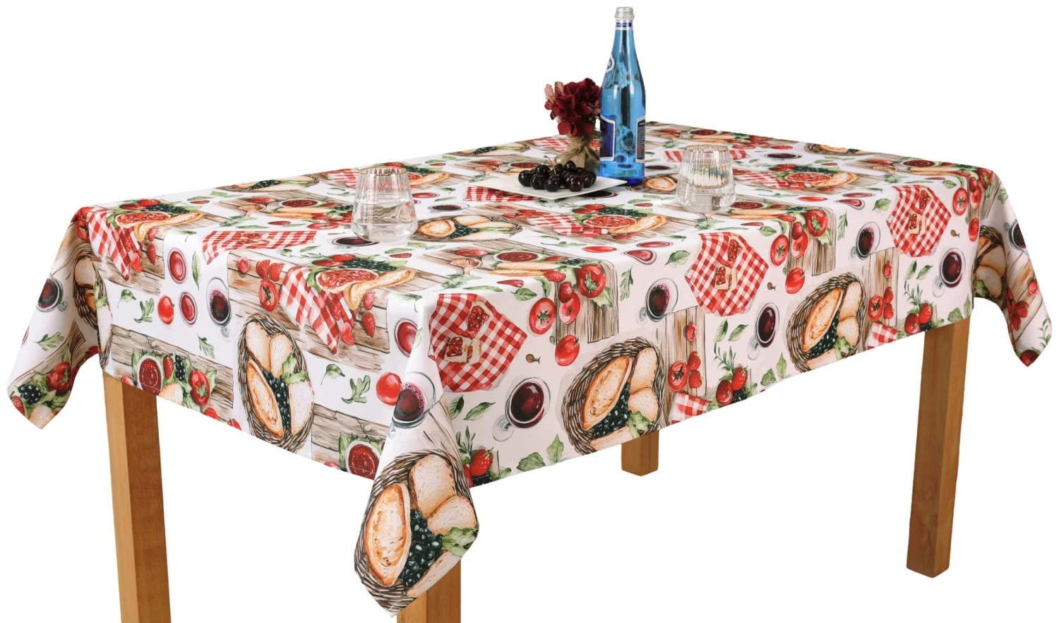 Obrus Plamoodporny Druk w Stylu Włoskim - Smaki Toskanii 10