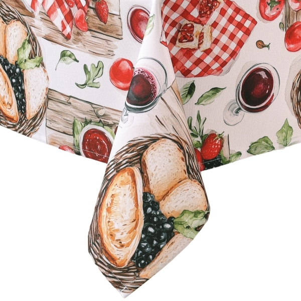 Obrus Plamoodporny 120x160 cm Druk w Stylu Włoskim - Smaki