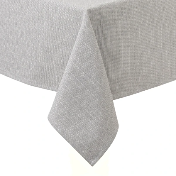 Obrus Bawełniano-Poliestrowy Szary - Plamoodporny z Efektem