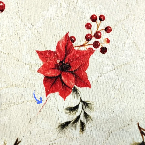 Wyprzedaż  Obrus Świąteczny z lamówką złotą plamoodpo