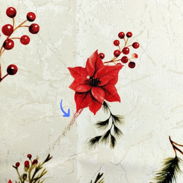 Wyprzedaż  Obrus Świąteczny z lamówką złotą plamoodpo