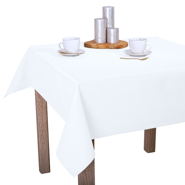 Wyprzedaż Obrus H200 biały szyty na 1cm 155x180cm