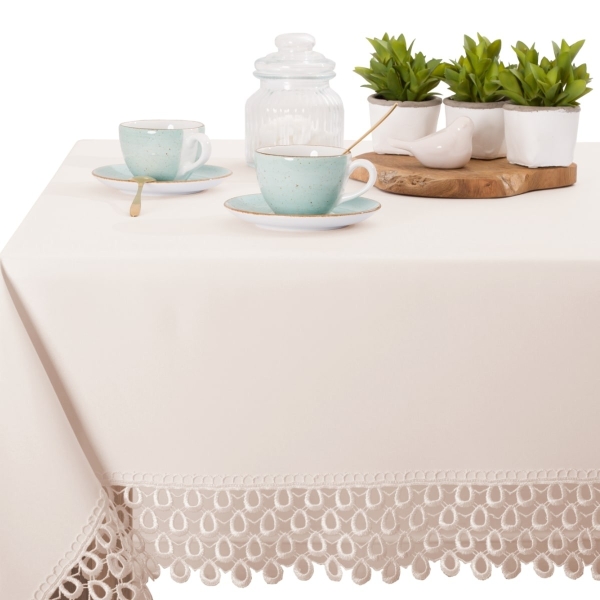 Wyprzedaż Obrus z gipiurą Aurora G0609 ecru 150x280cm