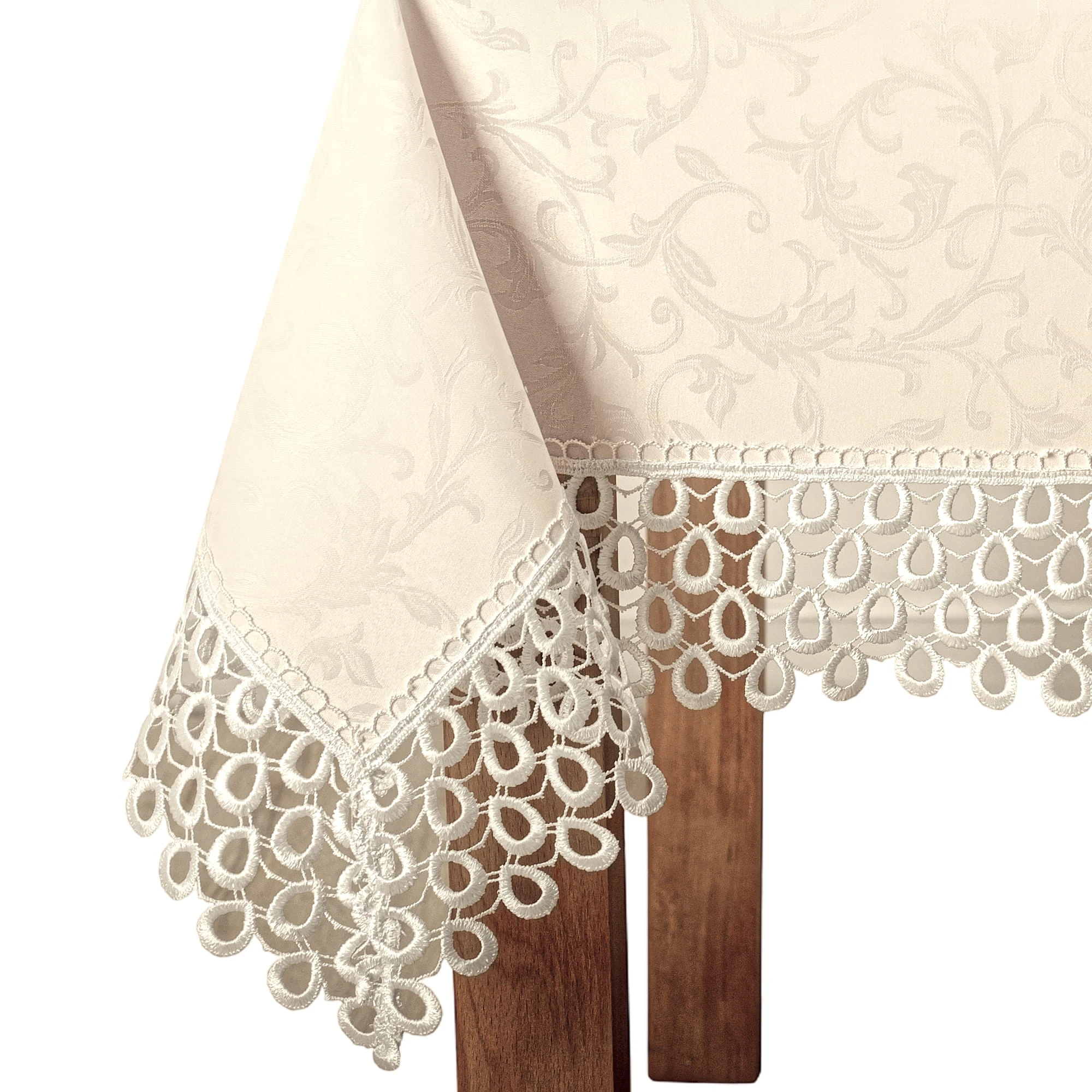 Wyprzedaż Obrus  plamoodporny z gipiurą Ares G0609 ecru 13