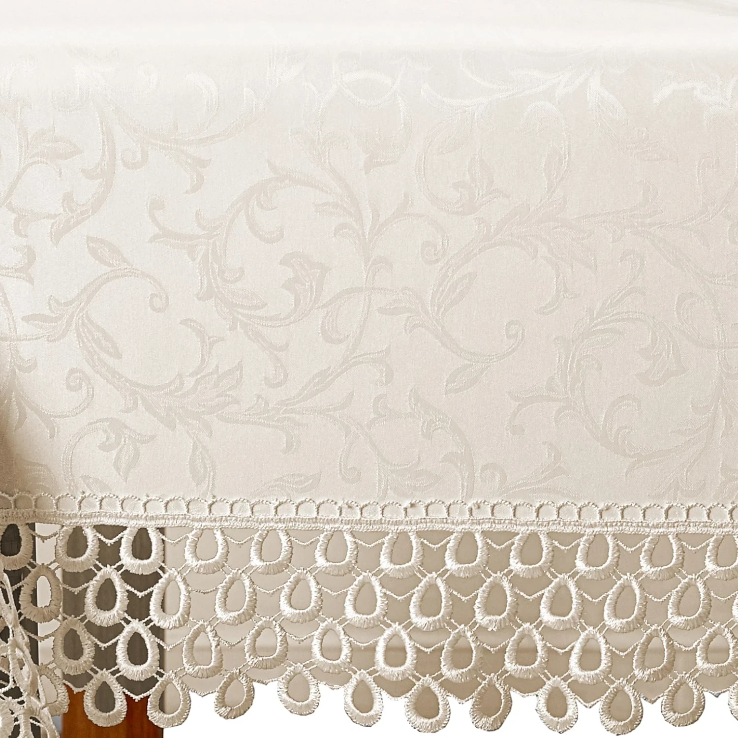 Wyprzedaż Obrus  plamoodporny z gipiurą Ares G0609 ecru 13