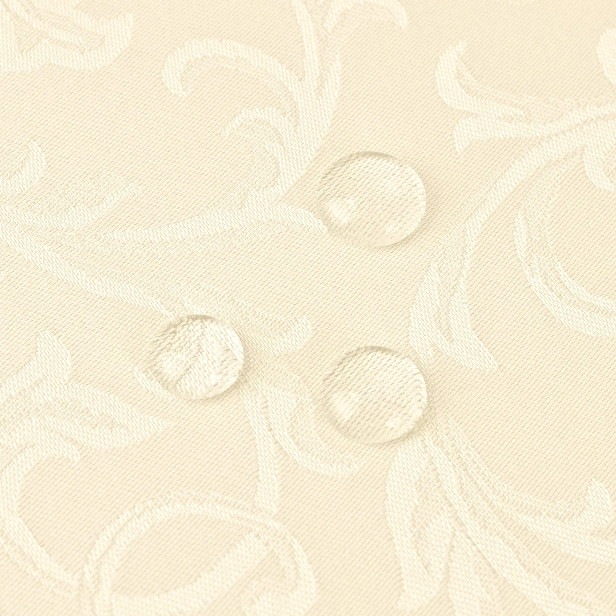 Elegancki Ecru Obrus Plamoodporny 100x100 cm – Klasyczny W