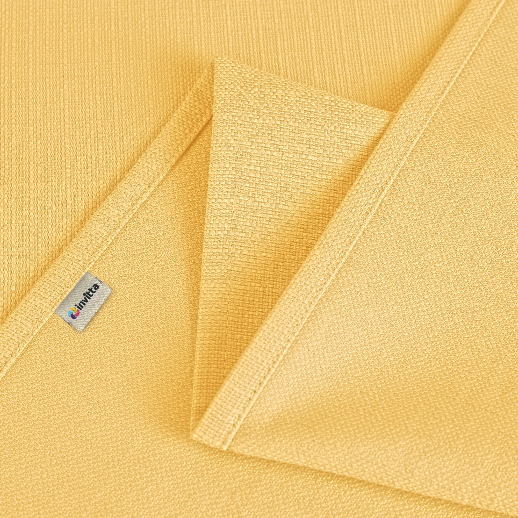 Żółty Bieżnik Bawełniano-Poliestrowy Plamoodporny o Str