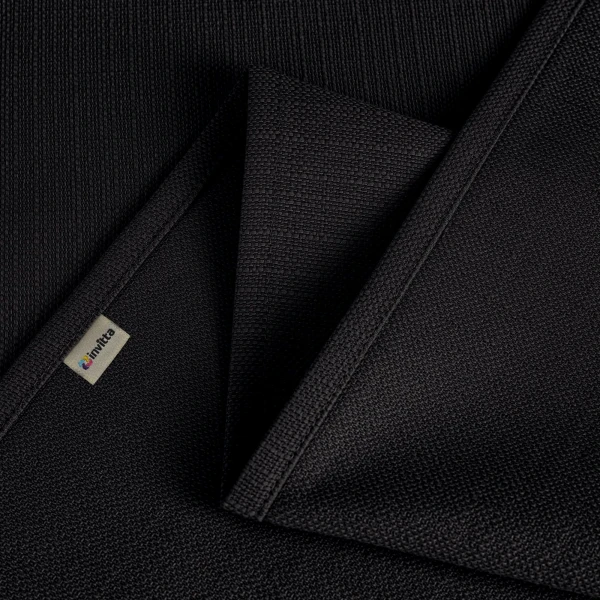 Czarny Bieżnik Bawełniano-Poliestrowy Plamoodporny Imitacj