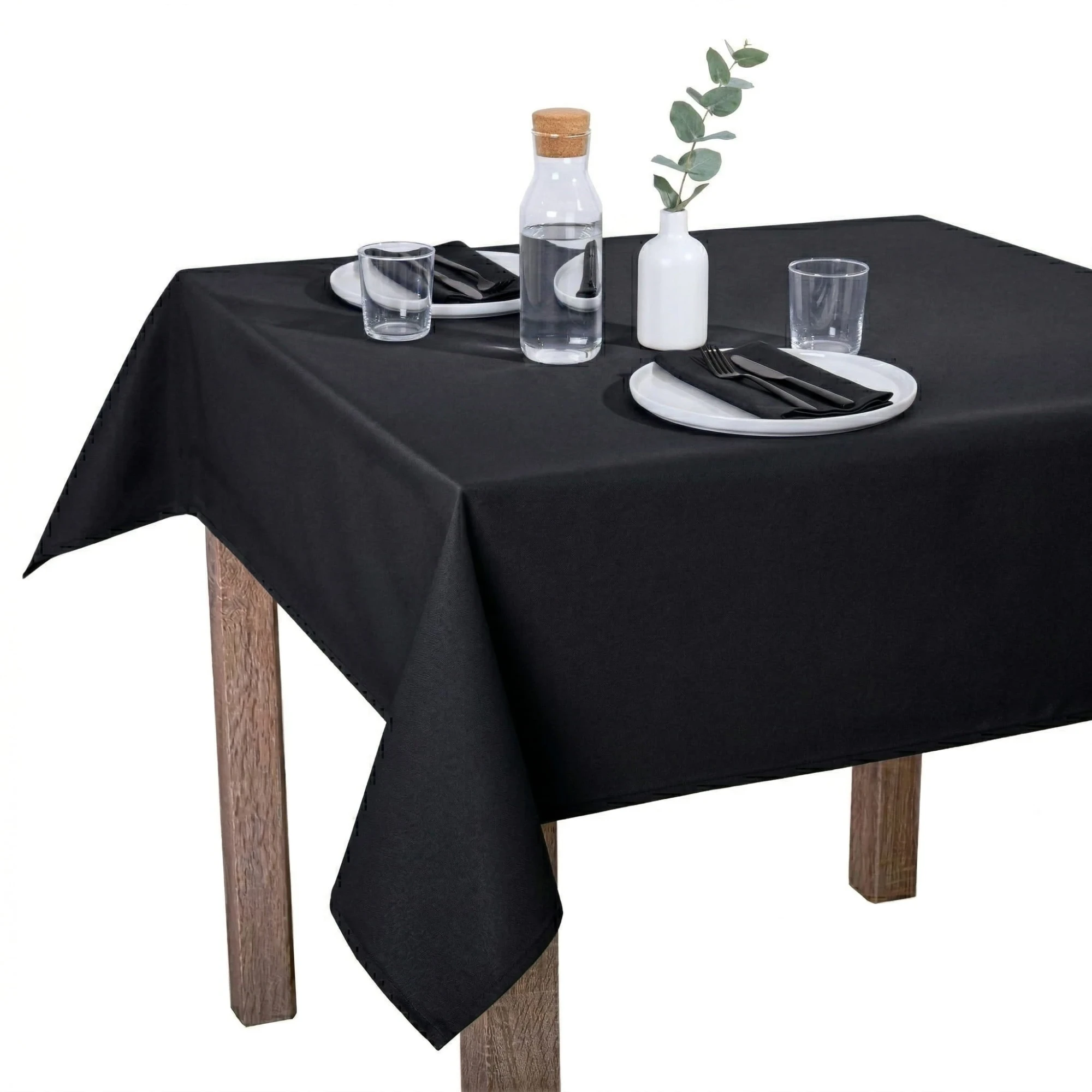 Czarny Obrus Restauracyjny Plamoodporny – Matowy Standard 