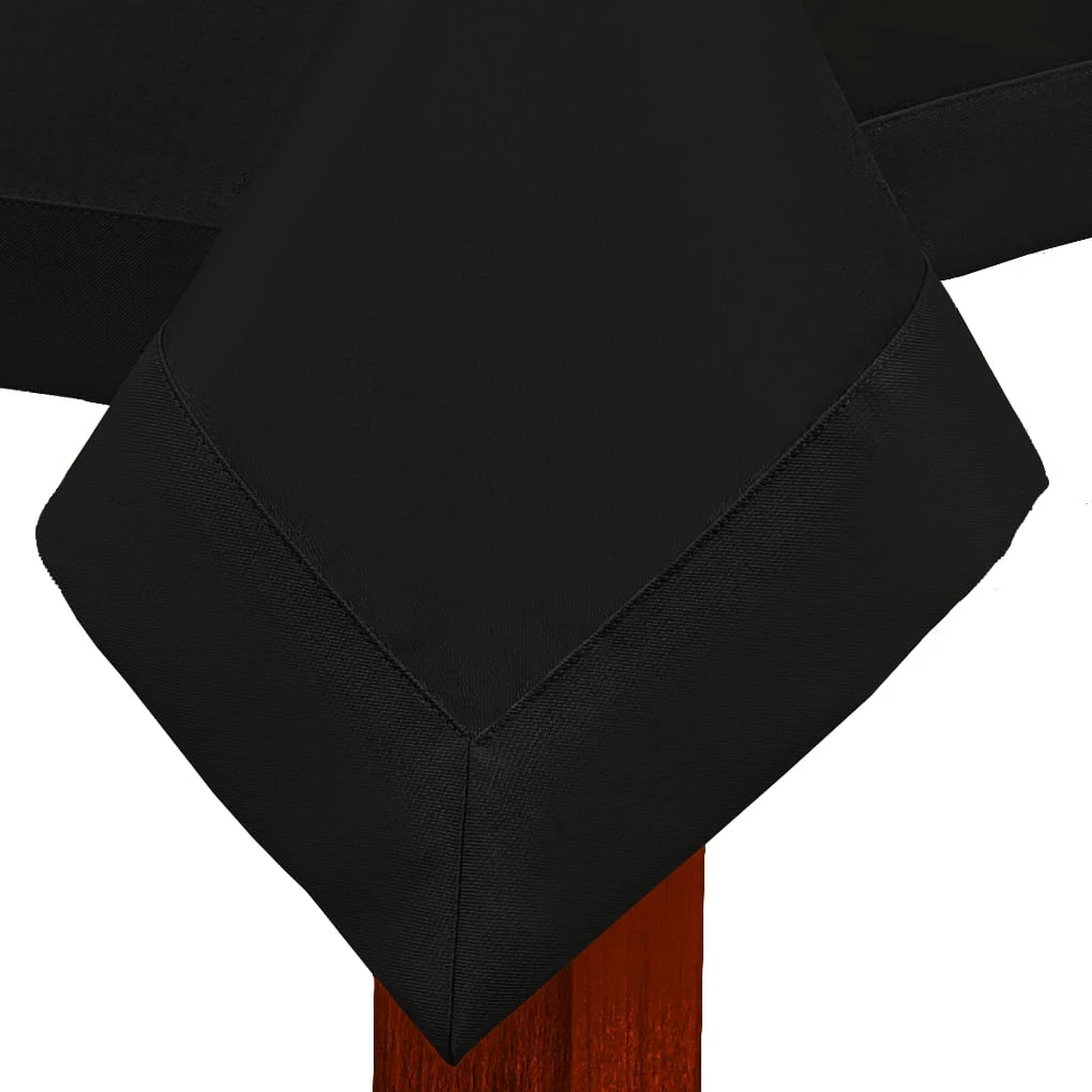 Elegancki Czarny Bieżnik Plamoodporny, Szyty Kopertowo z Ma