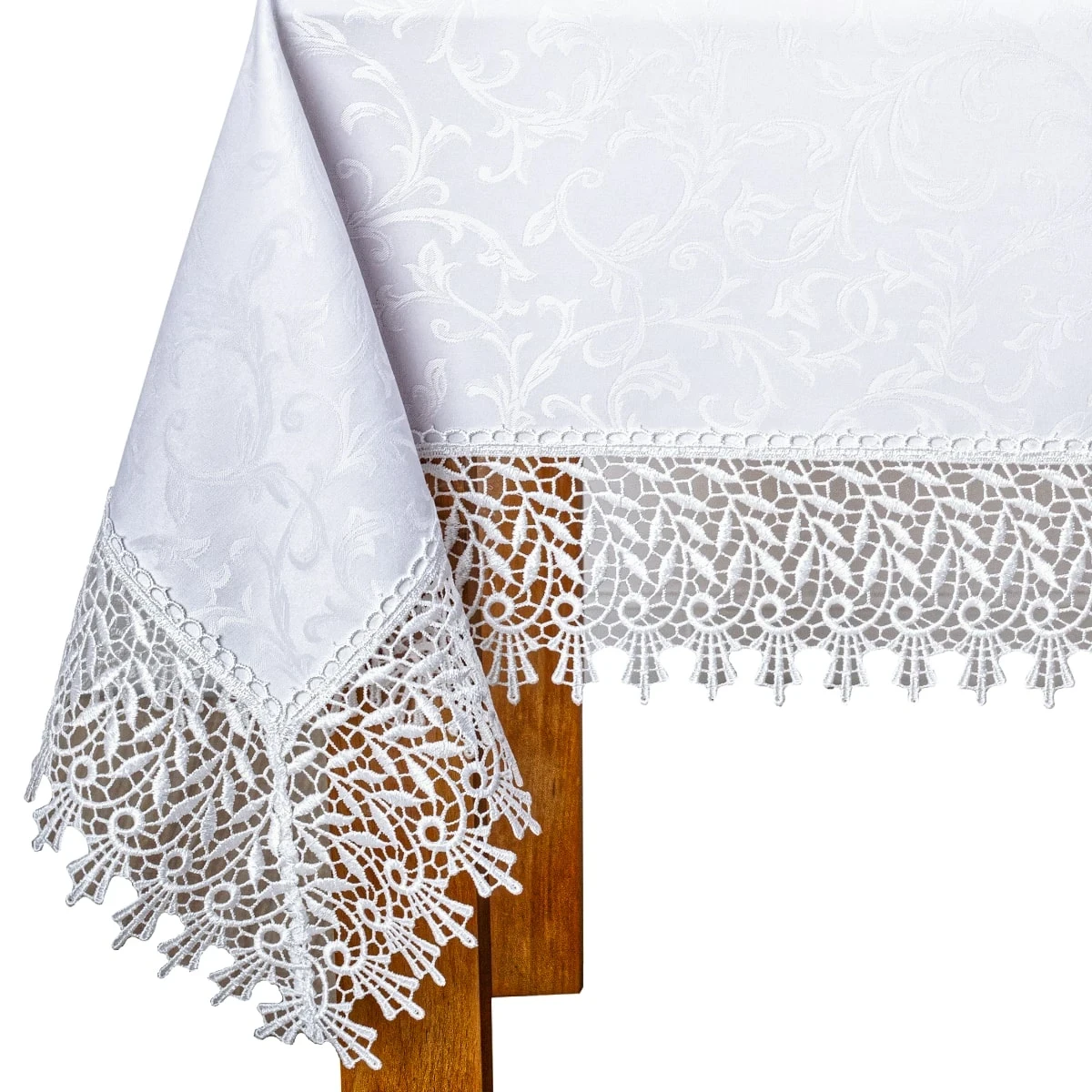 Elegancki Biały Obrus z Gipiurą 11 cm – Klasyka w Twojej