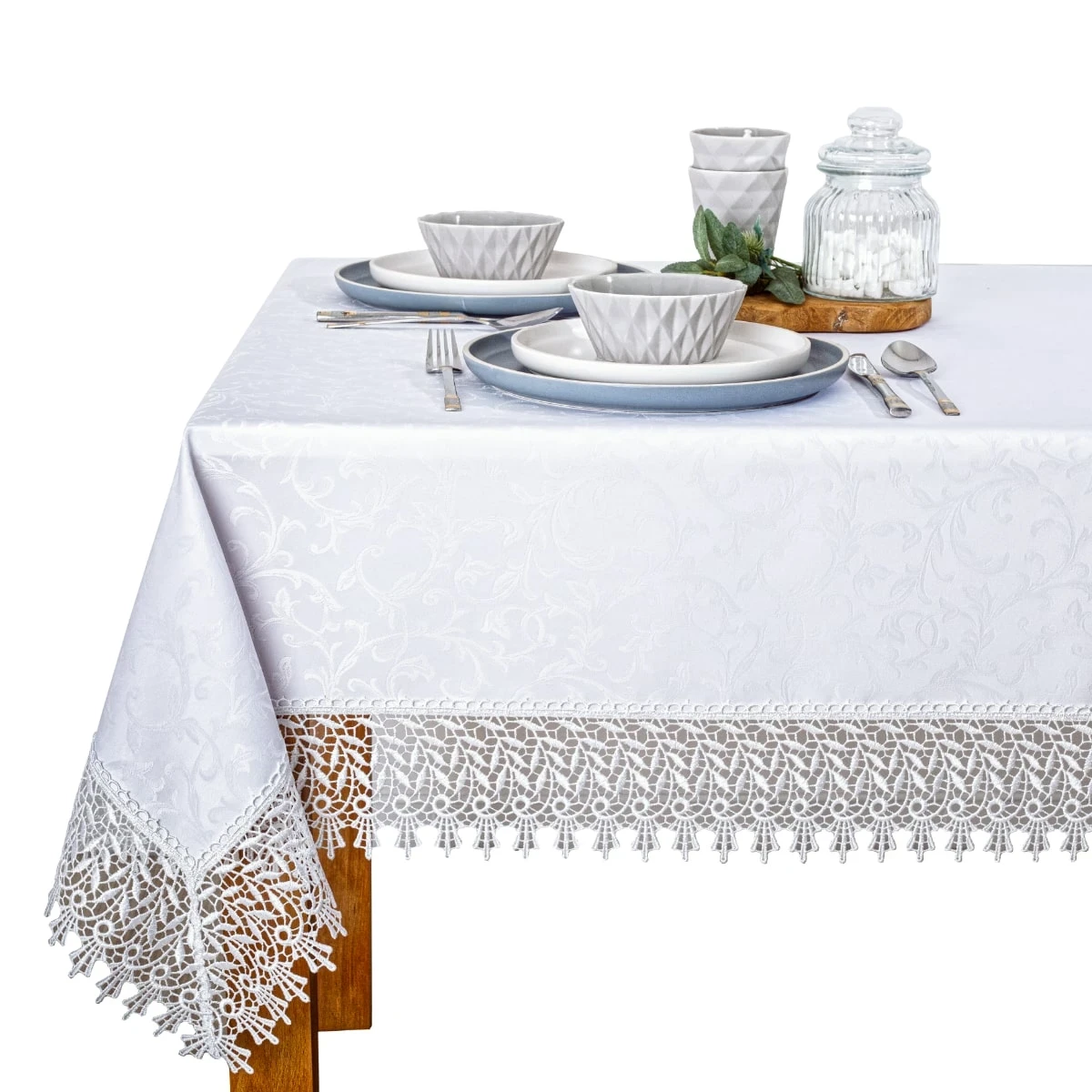 Elegancki Biały Obrus z Gipiurą 11 cm – Klasyka w Twojej