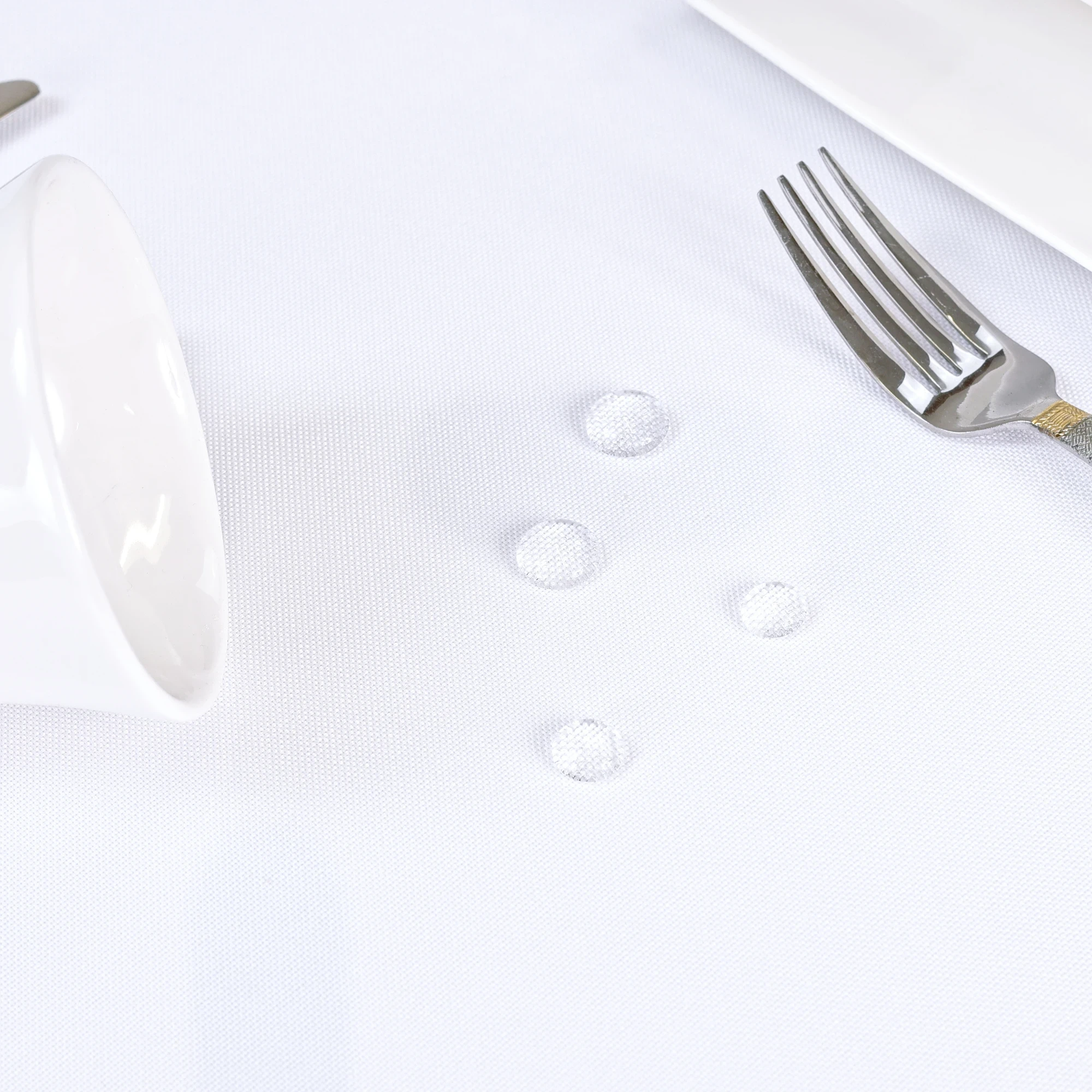 Biały Gładki Obrus Plamoodporny – Elegancki i Gruby - O1