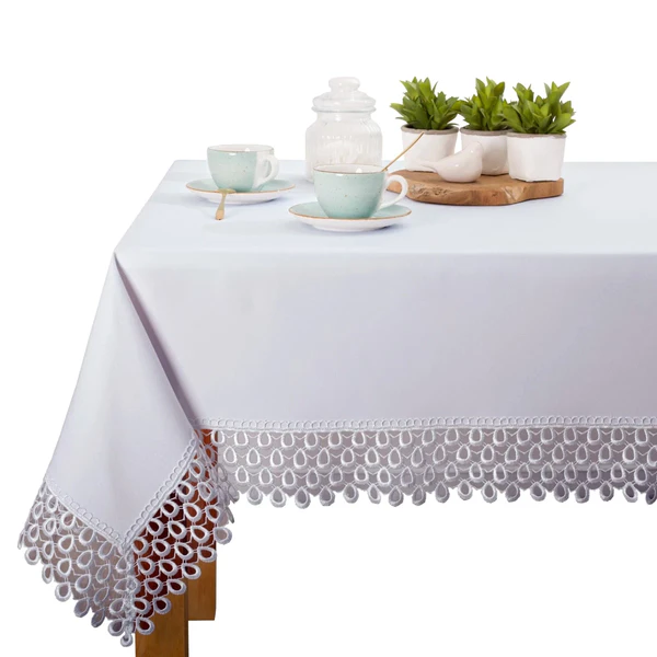Wyprzedaż Obrus z gipiurą Aurora G0609 biała 140x170cm