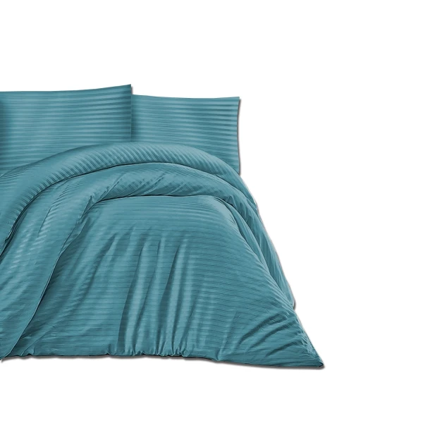 Pościel satynowa bawełniana DRM-CIZGILI TURQUOISE EXCLUSIV
