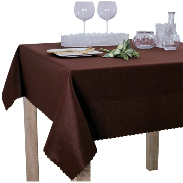 Wyprzedaż Obrus  plamoodporny Elbrus 357 czekoladowy, koło