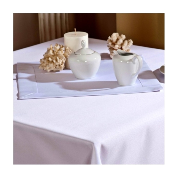 Wyprzedaż Obrus z lamówką ecru plamoodporny Aurora 377 ec