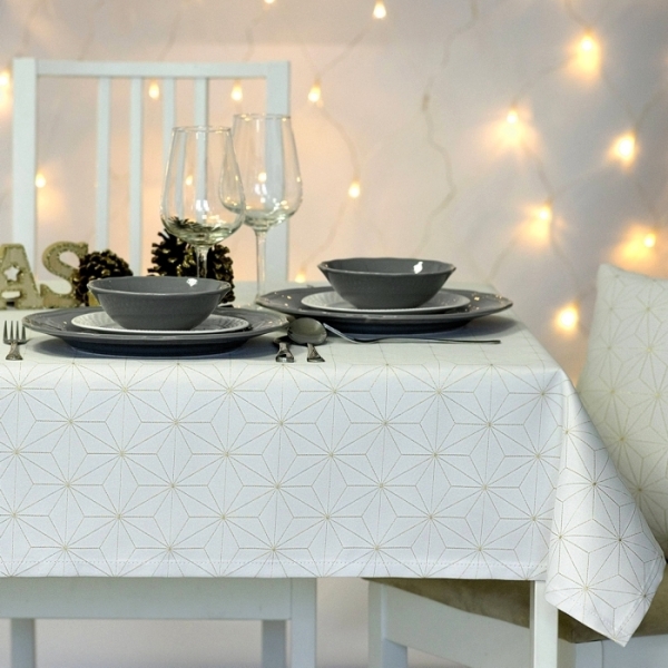 Wyprzedaż Obrus plamoodporny L-32659 z listwą 5 cm, 130x32