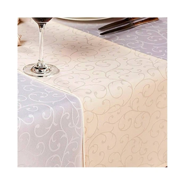 Wyprzedaż Obrus  plamoodporny U3  Wega ecru koło O120