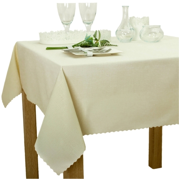 Wyprzedaż Obrus plamoodporny U3 Elbrus 377 ecru,  120x140 c
