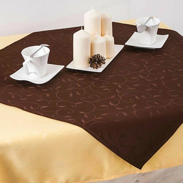 Wyprzedaż Obrus plamoodporny U3 Dafne 3268 piaskowy 120x12