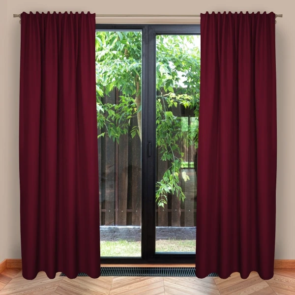 Zasłona Emma na taśmie marszczącej 1313 bordowy