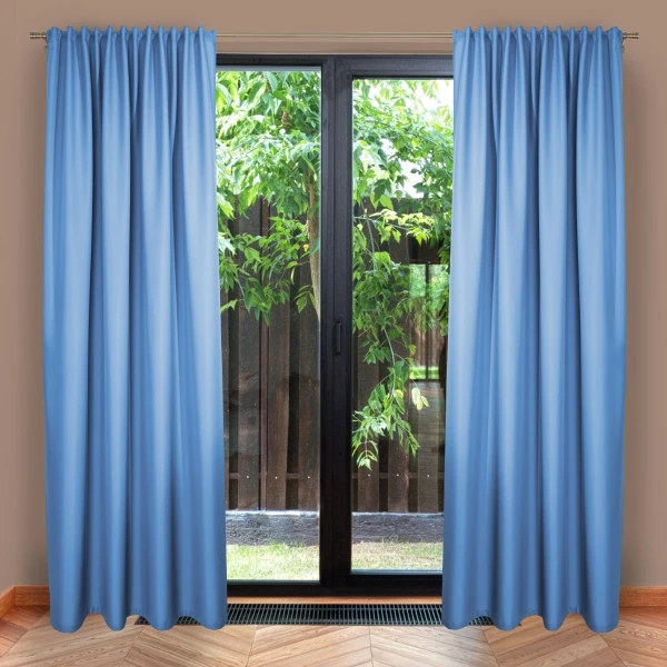 Zasłona Emma na taśmie marszczącej 1308 niebieski