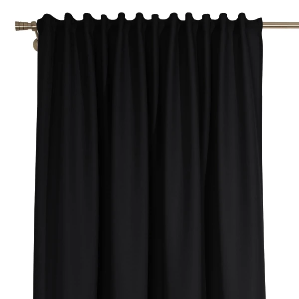 Zasłona Emma na taśmie marszczącej 1301 czarny