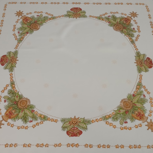 Nakładka aniołek czerwony , ecru 75x75cm  Nakładka aniołek czerwony , ecru 75x75cm