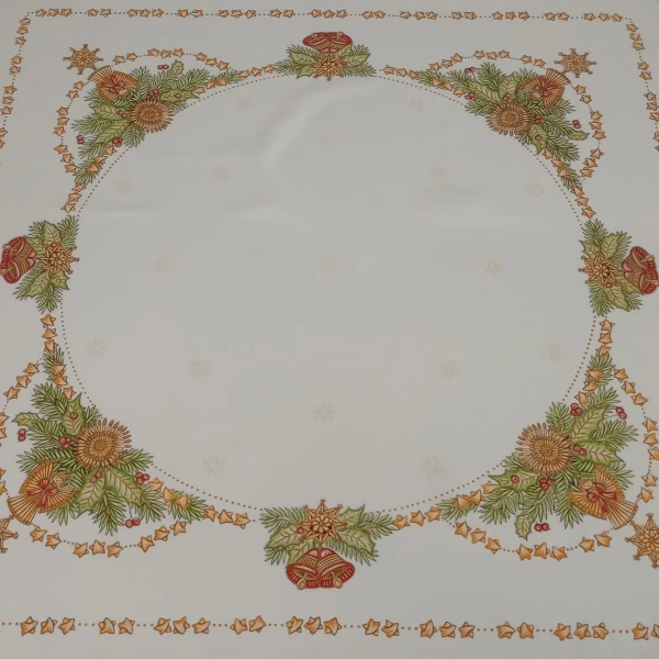 Nakładka aniołek czerwony , ecru 75x75cm