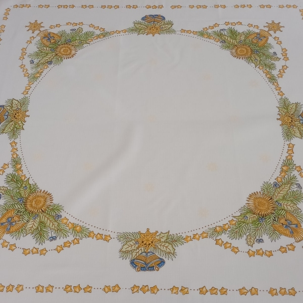 Nakładka aniołek niebieska , ecru 75x75cm   Nakładka aniołek niebieska , ecru 75x75cm