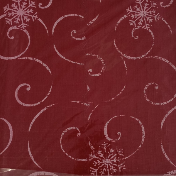 Wyprzedaż Obrus  plamoodporny U3 BN16 bordo-biały 120x160c