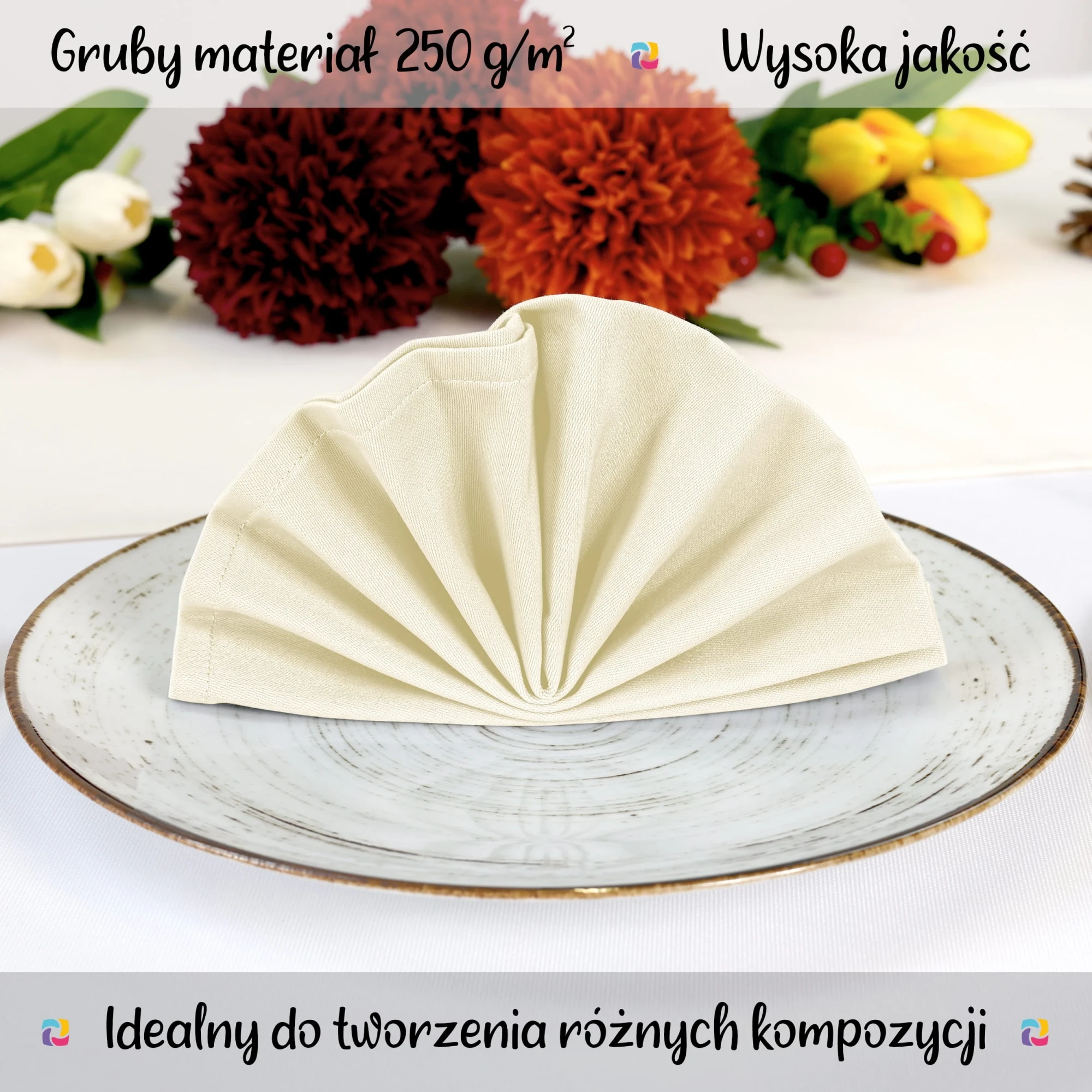 Profesjonalna Serwetka Bankietowa Bawełniano-Poliestrowa 25