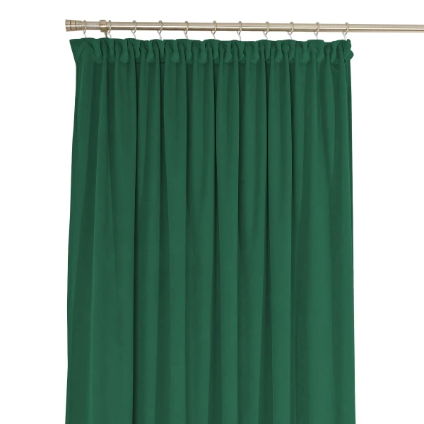 Zasłona welurowa na taśmie marszczącej Sara 108 zielony, 