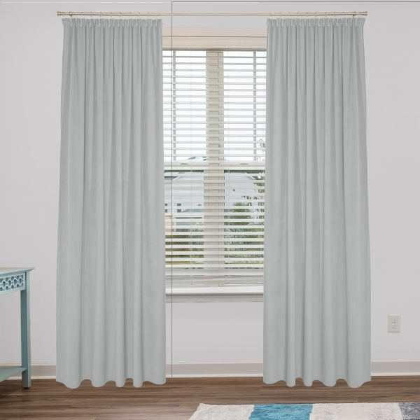 Zasłona welurowa na taśmie marszczącej Sara 116 jasny sza