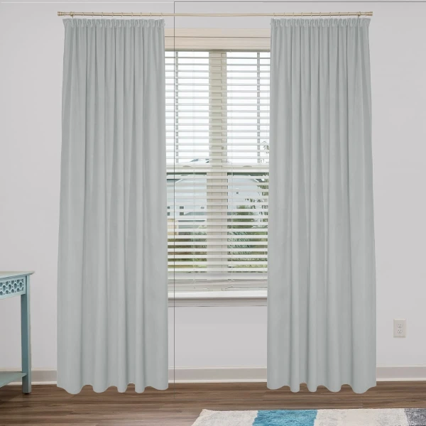 Zasłona welurowa na taśmie marszczącej Sara 116 jasny sza